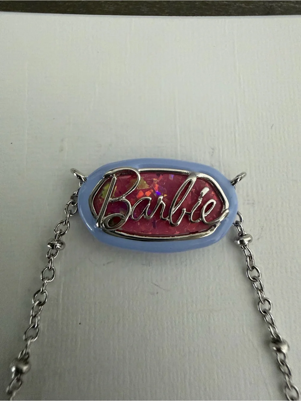 Barbie™ x Kendra Scott Silver Elisa Satellite Reversible Necklace NWT Rare